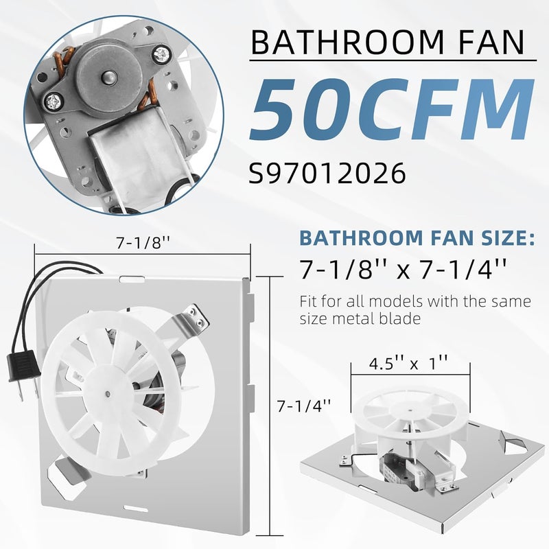 Fetechmate 696N-R02 B Unit Replacement, S97012026 50CFM Fan Motor Compatible with Nu-Tone Bro-an 688-K 688-J 688-H 688-G 663-G 663-H 663-J,695N-R02 B,696N-R01 B,695N-R02 B, Bathroom Fan Replacement by - Image 4